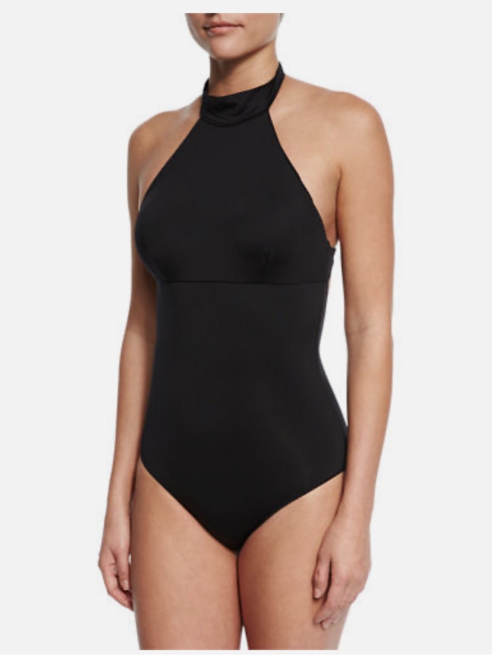 Onia Black High-Neck One-Piece Swimsuit